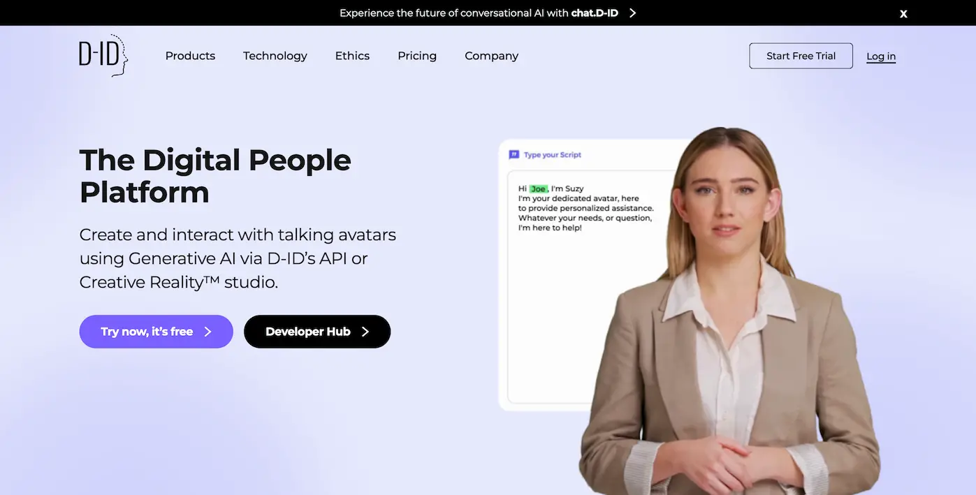 D-ID | Digital Humans Video Generator