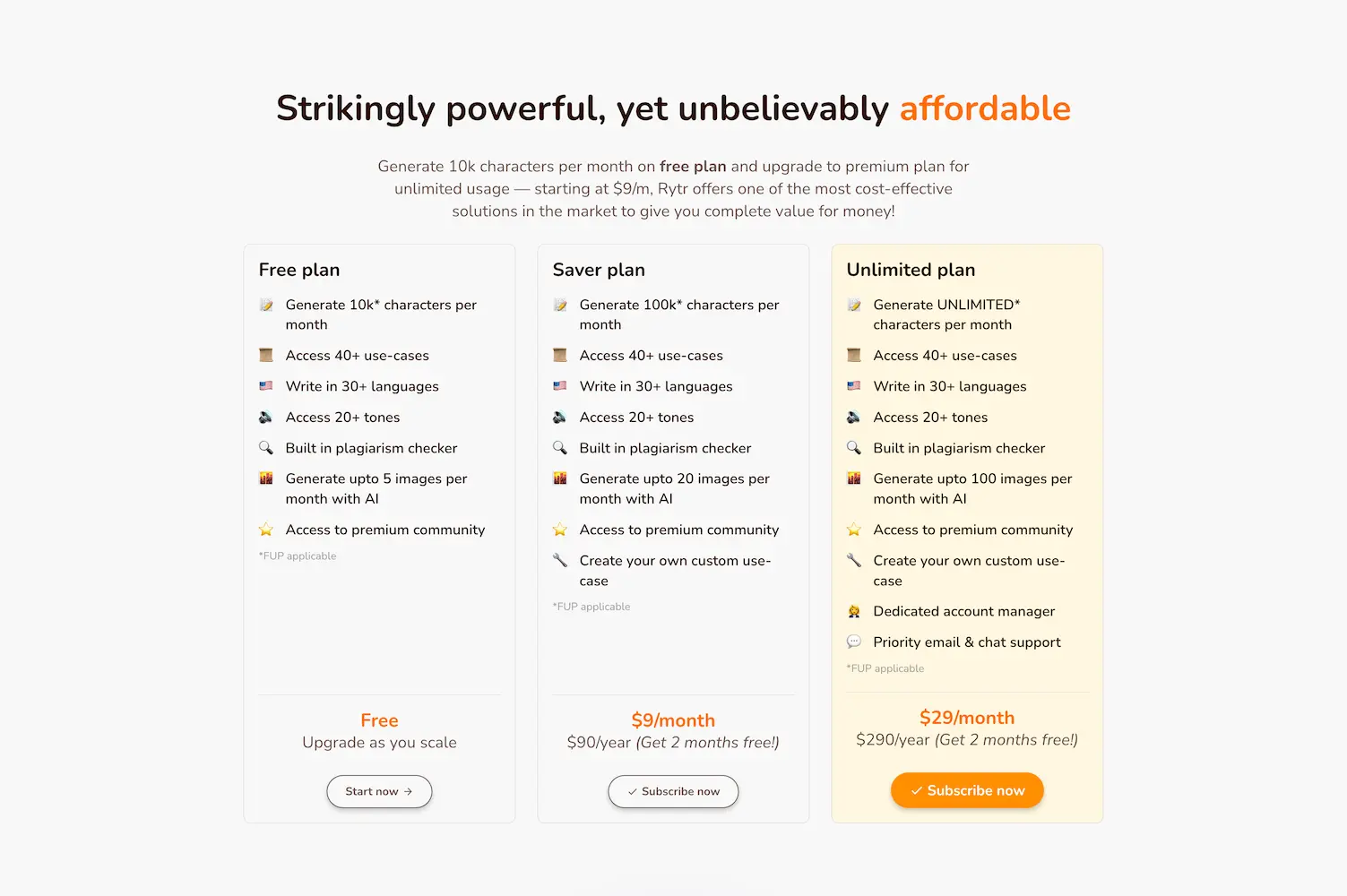 rytr.me.pricing.plan.2024