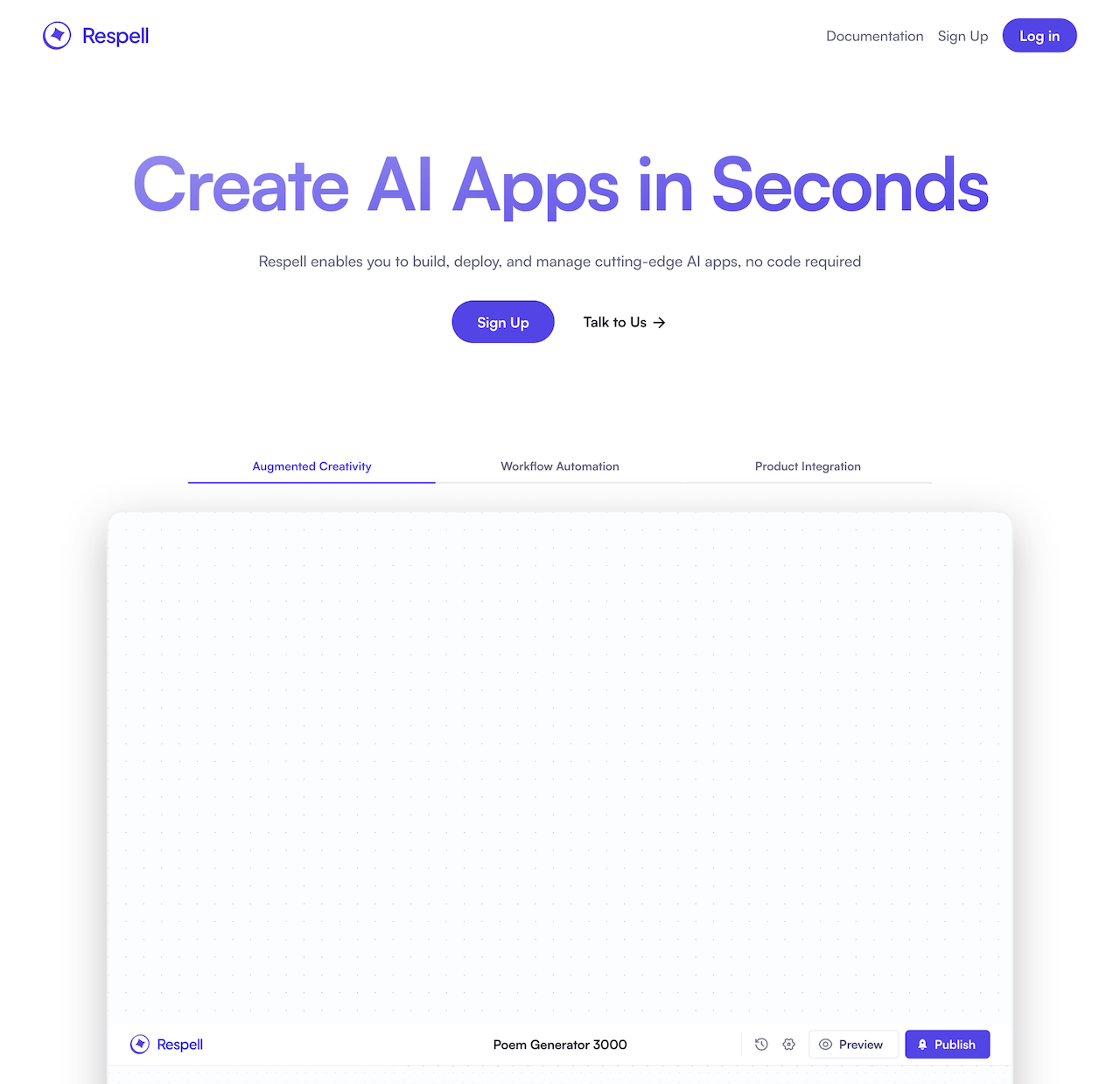 Respell-Revolutionizing AI App Development with No Code Logo
