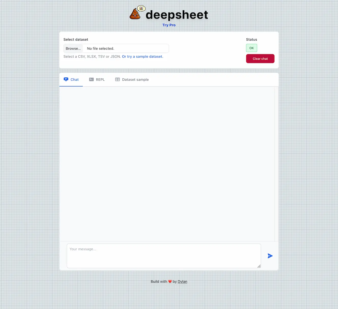 Deepsheet-Simplifying Data Analysis with Conversational AI Logo