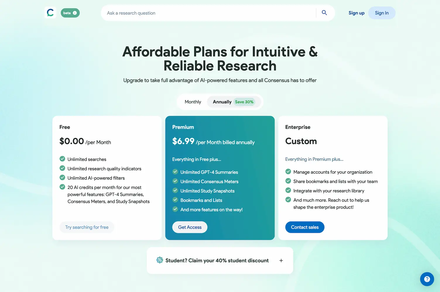 consensus.app.pricing.plan.2024