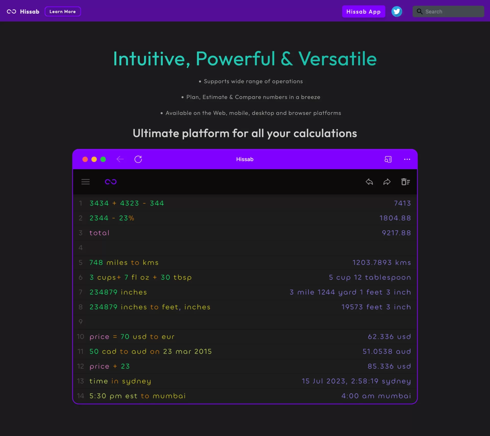 Hissab – Your Versatile Calculator App Logo