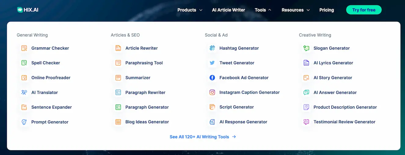 hix.ai.product.features