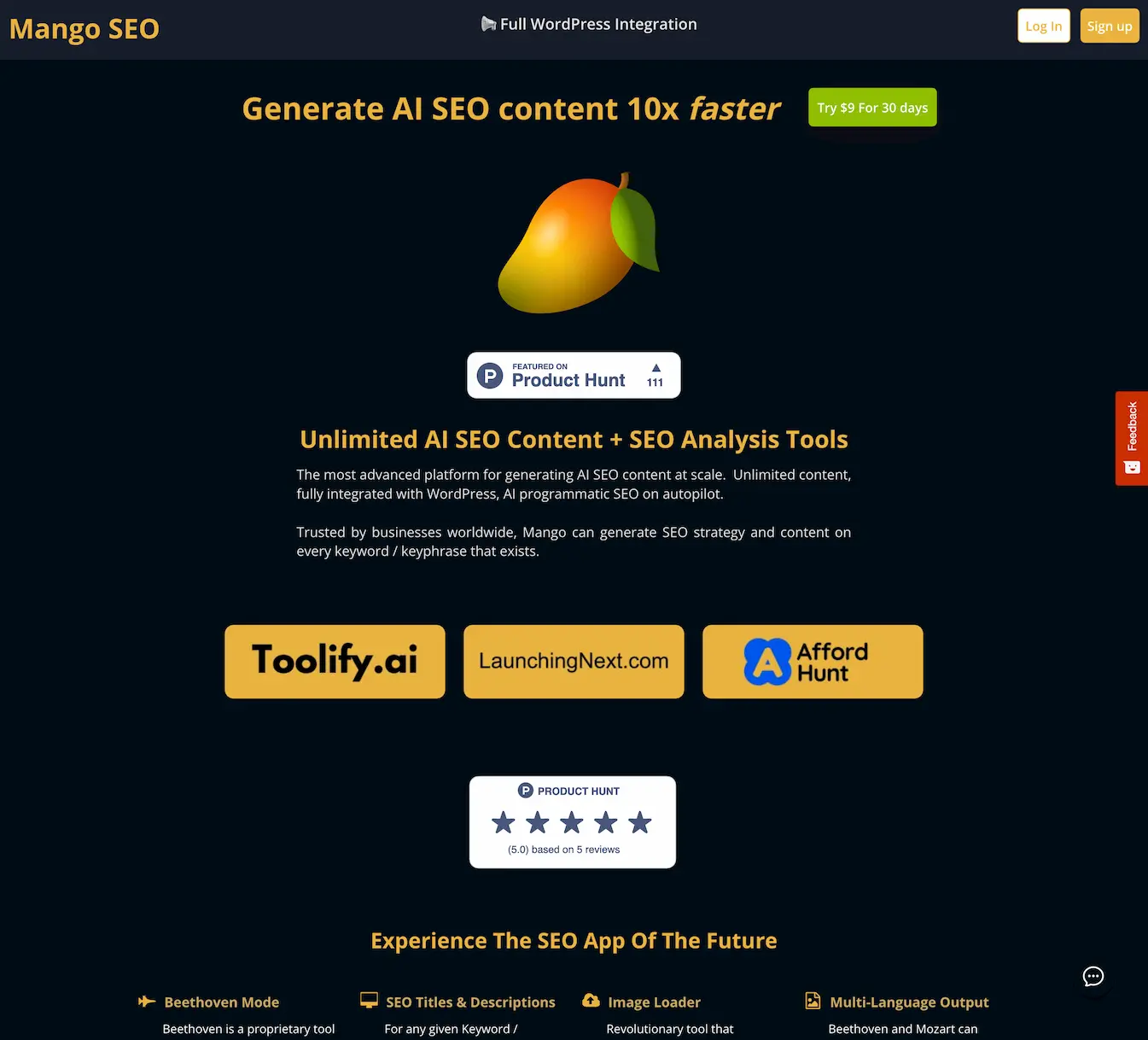 Mango SEO AI-The Future of SEO, Coupon Code Big Sale Logo