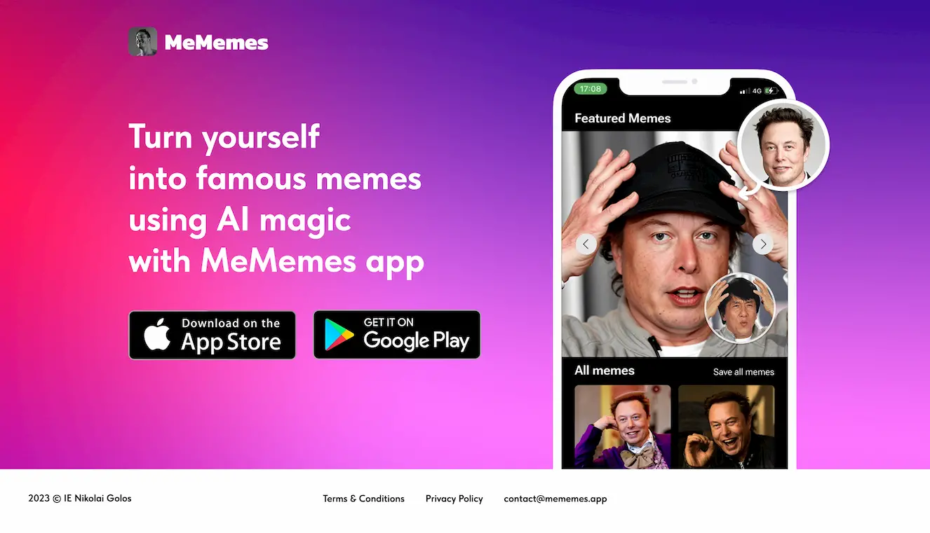 The MeMemes App: AI-Powered Memes Logo