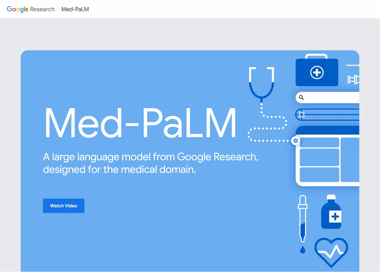 Med PaLM-Medical Large Language Model from Google Research Logo