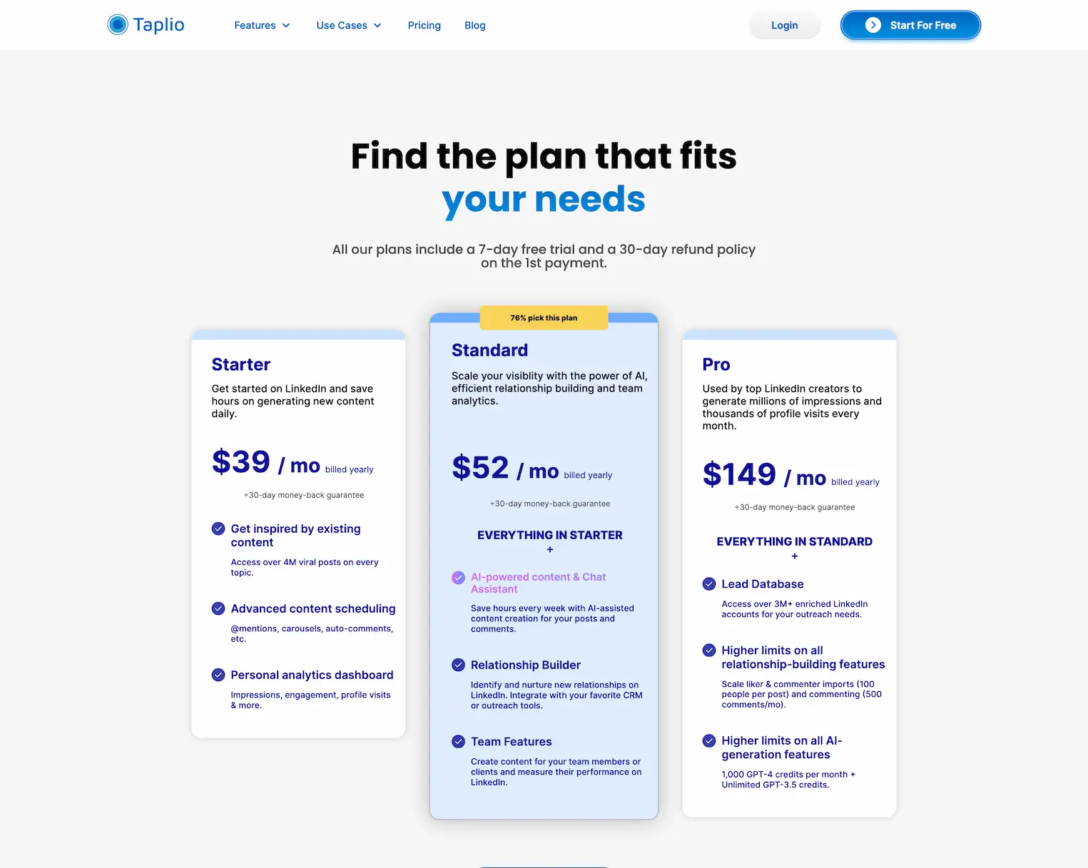taplio.com.pricing.plan.2024