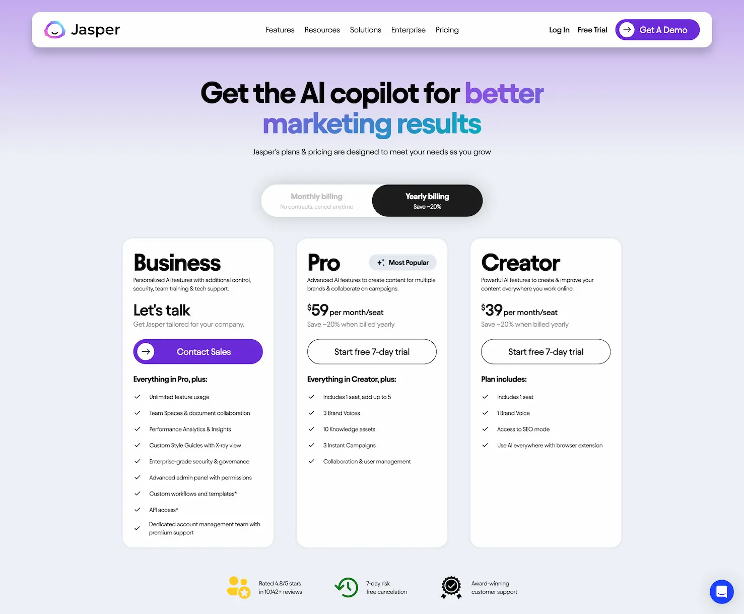 www.jasper.ai.pricing.plan.2024