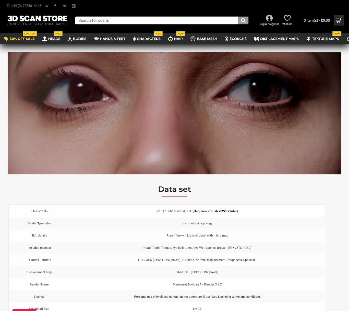 3dscanstore-Free 3D Head Models for Download Logo