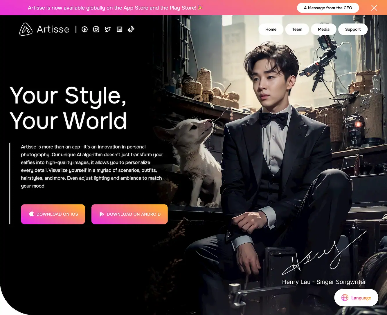 Create hyper-realistic self-portraits from scratch with Artisse – the world’s first AI photographer Logo