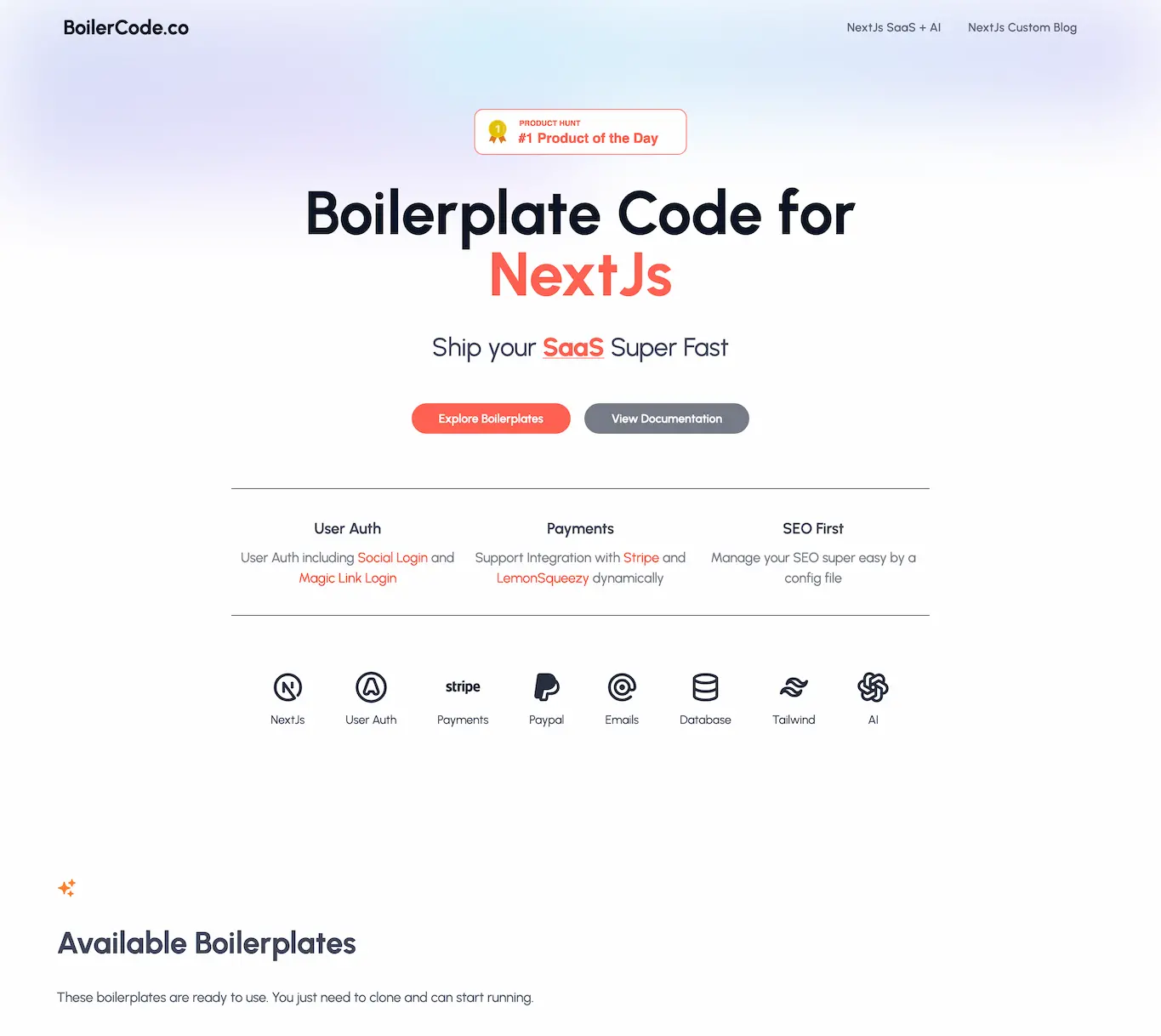 BoilerCode- Ship your SaaS super fast Logo