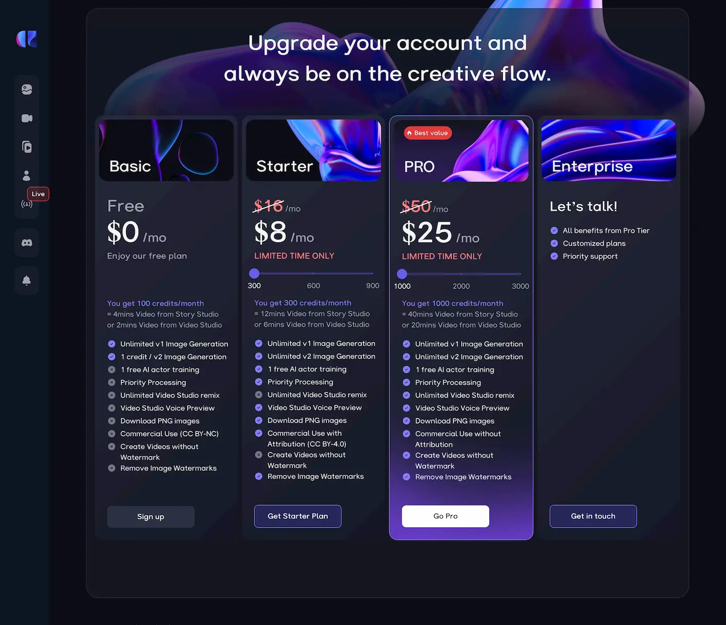 app.artflow.ai.character-builder.pricing