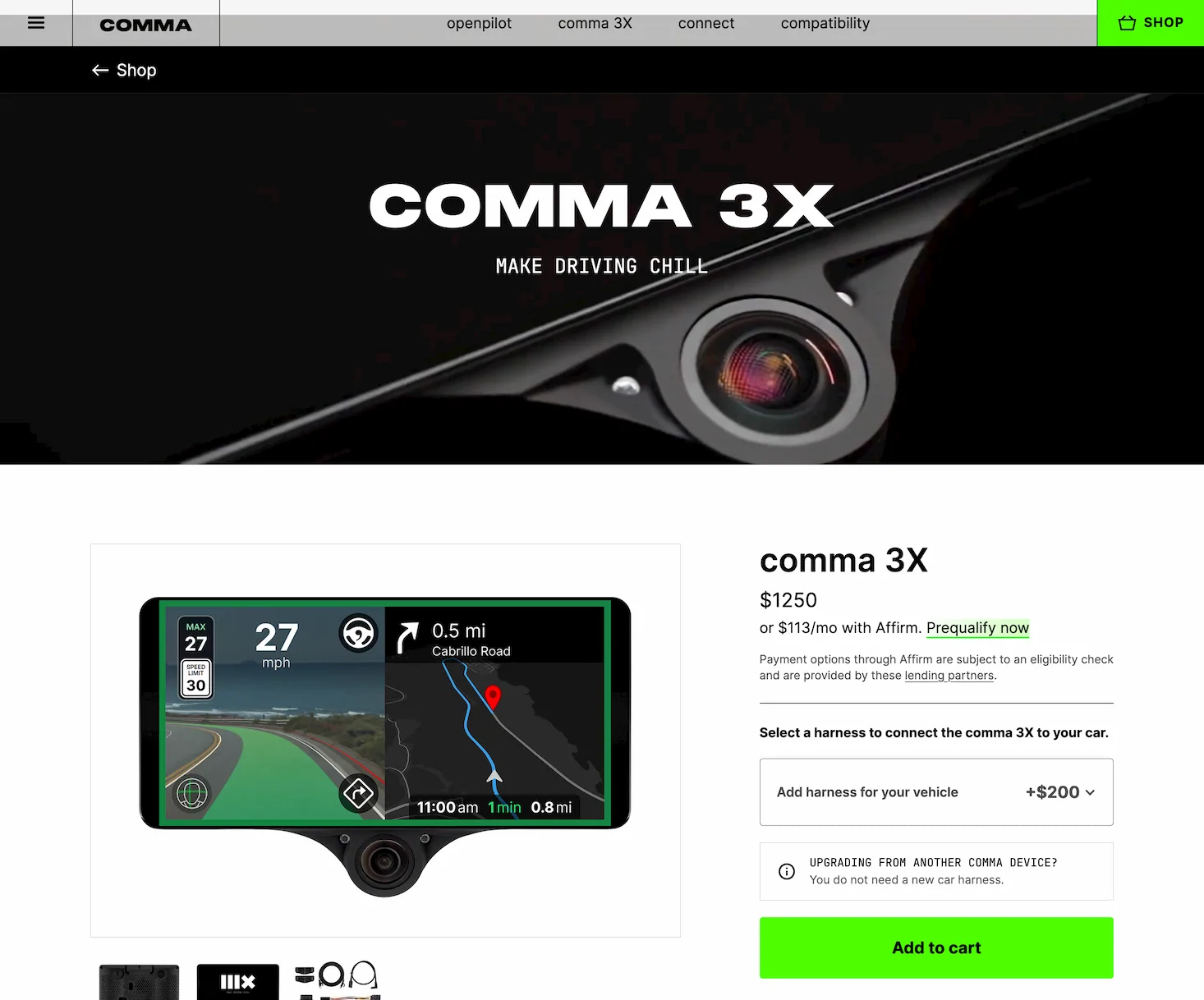 comma.ai.pricing