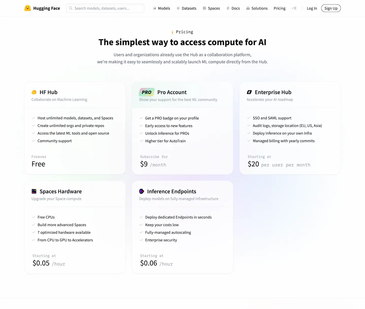 huggingface.co.pricing