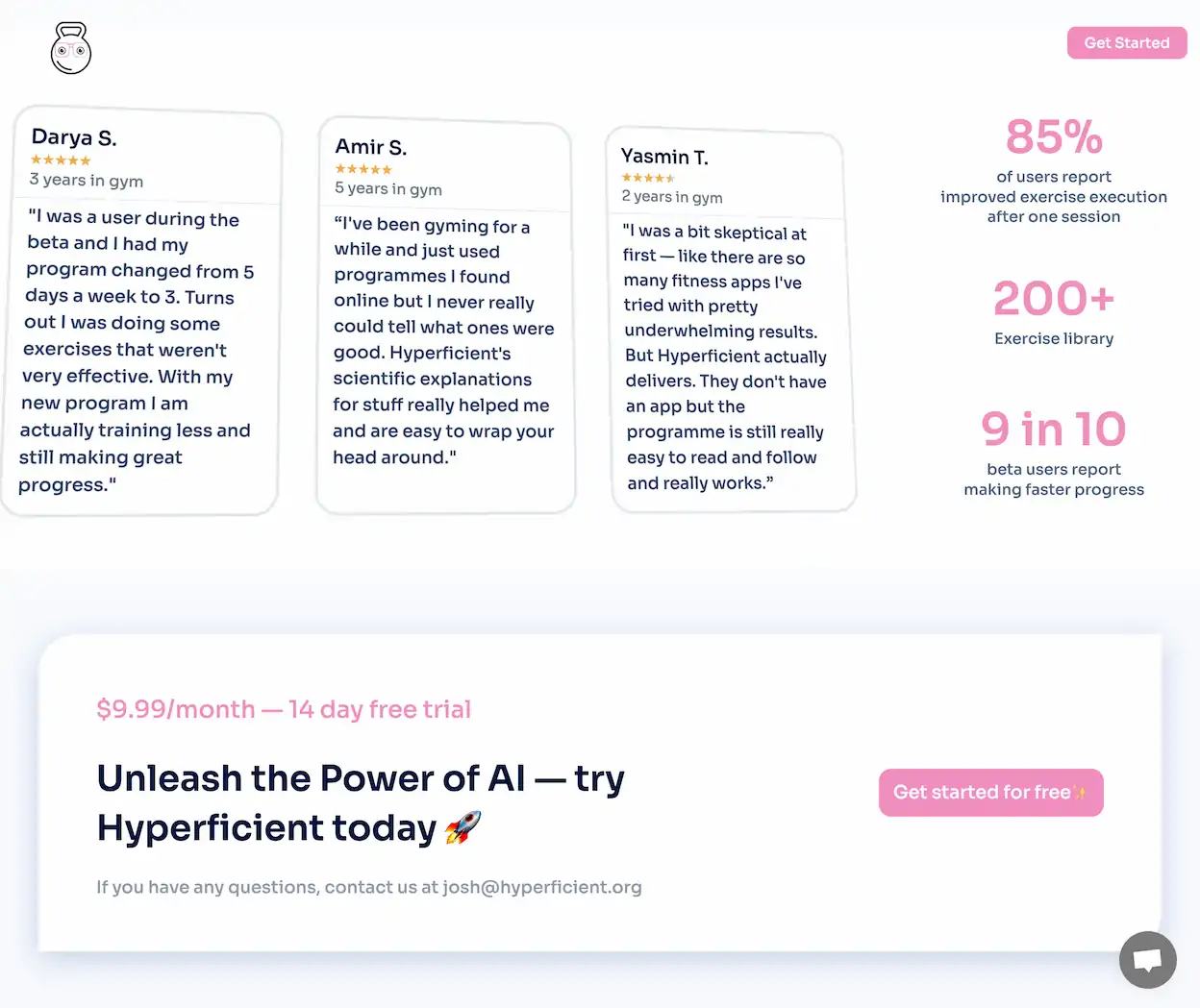 Hyperficient: Maximizing Your Gym Gains with AI Logo