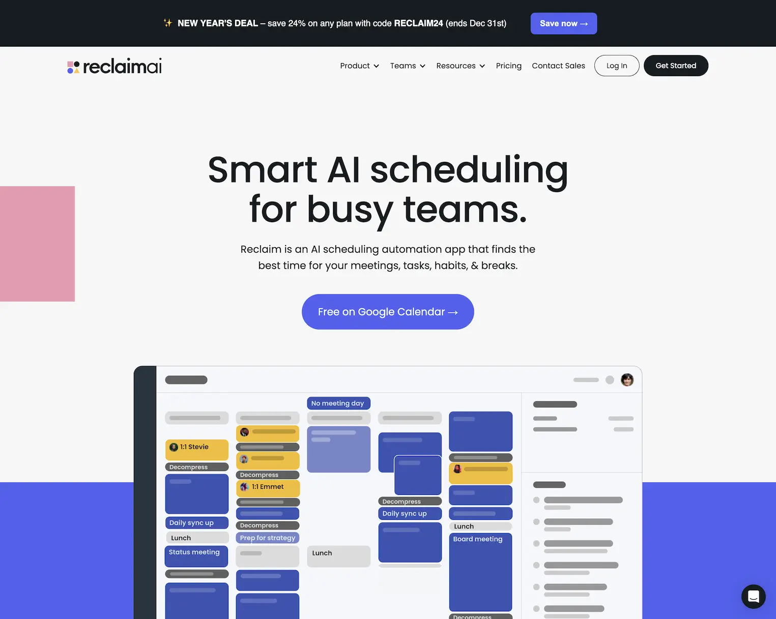 reclaim.ai.Smart.AI .scheduling