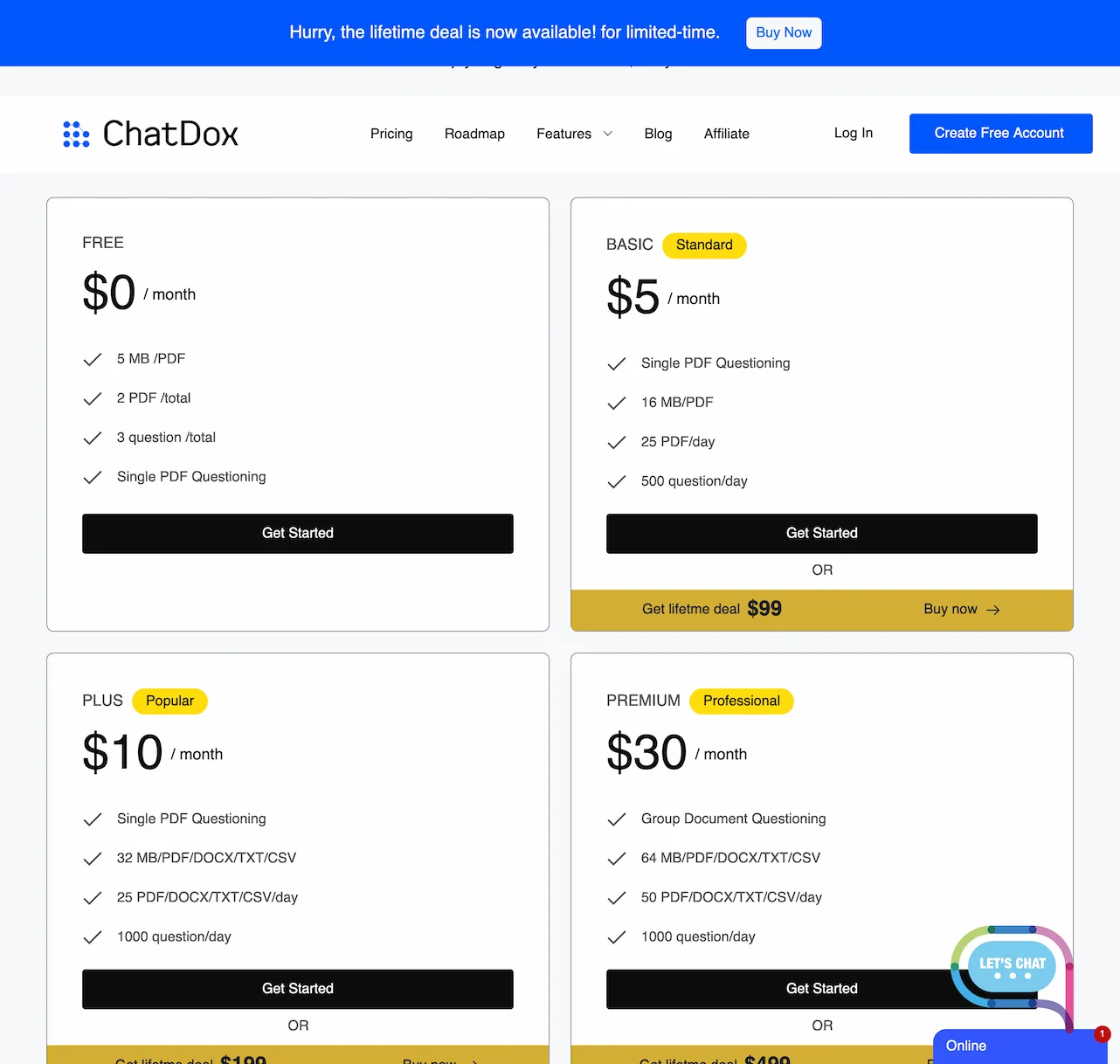 www.chatdox.com.pricing