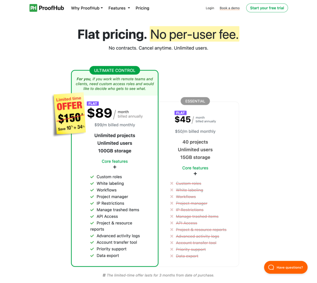 proofhub.ai.pricing