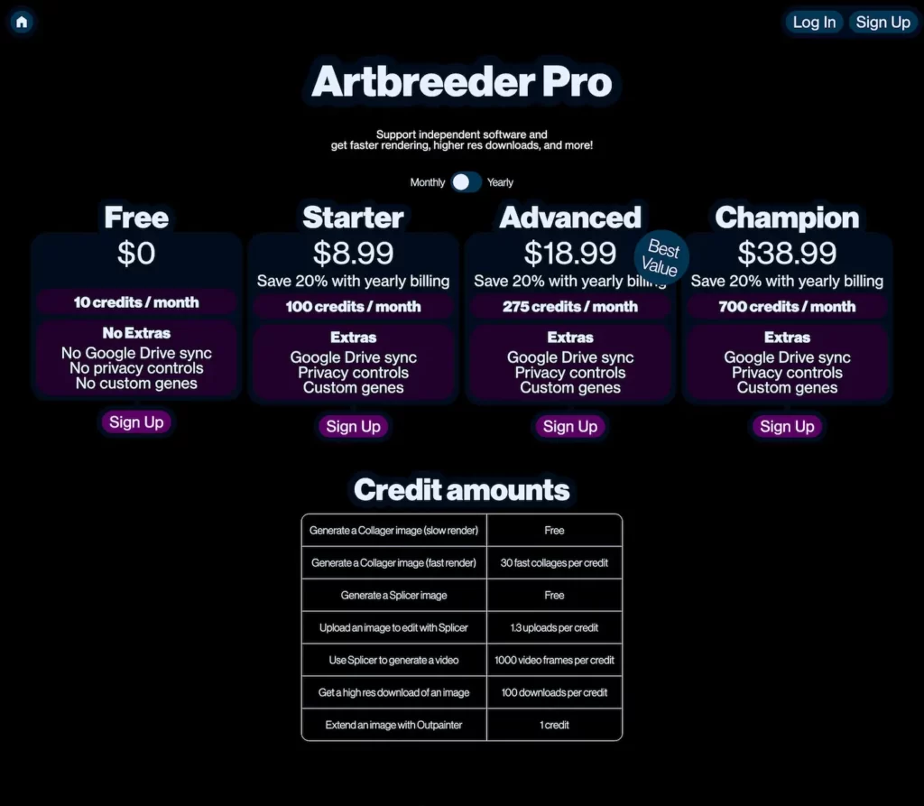 artbreeder.free.pricing