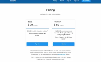 inferkit.ai.pricing