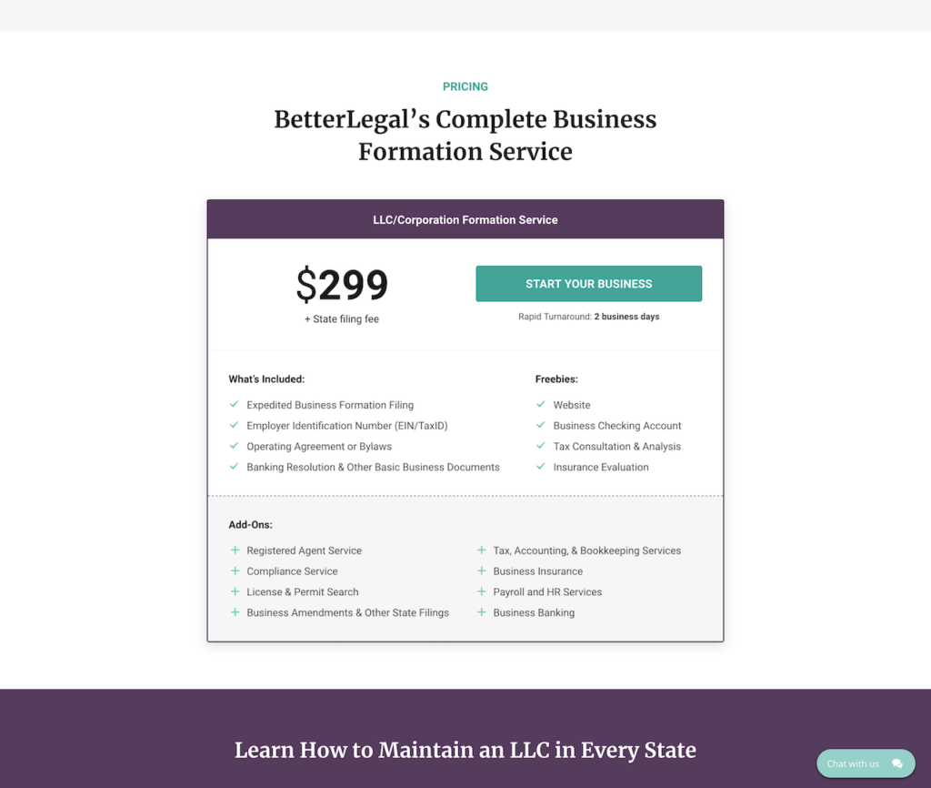 betterlegal.com.pricing