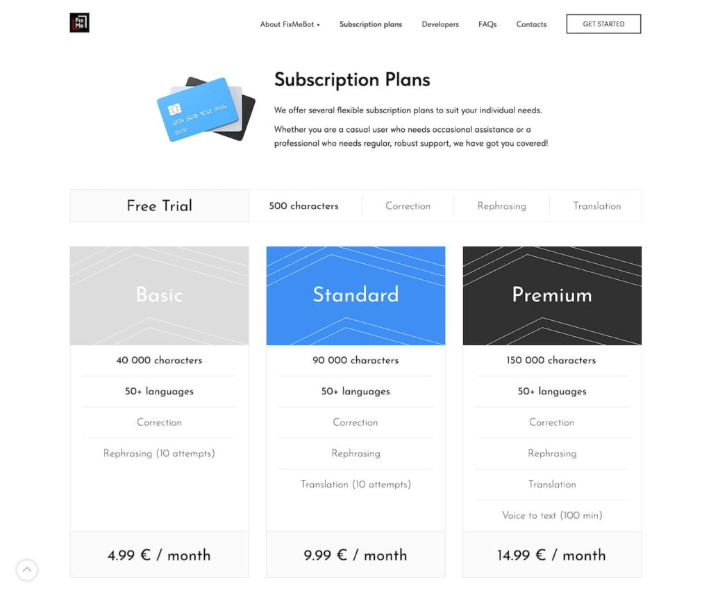 fixmebot.com.pricing