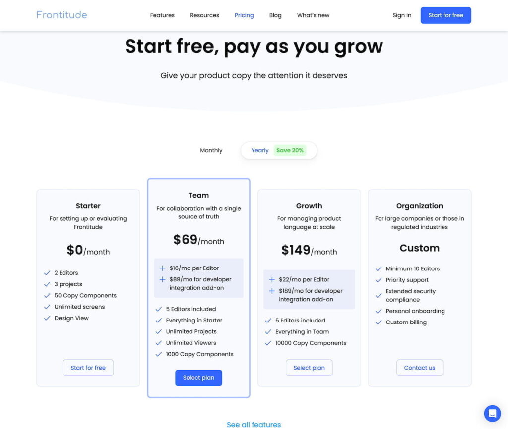 frontitude.com.pricing