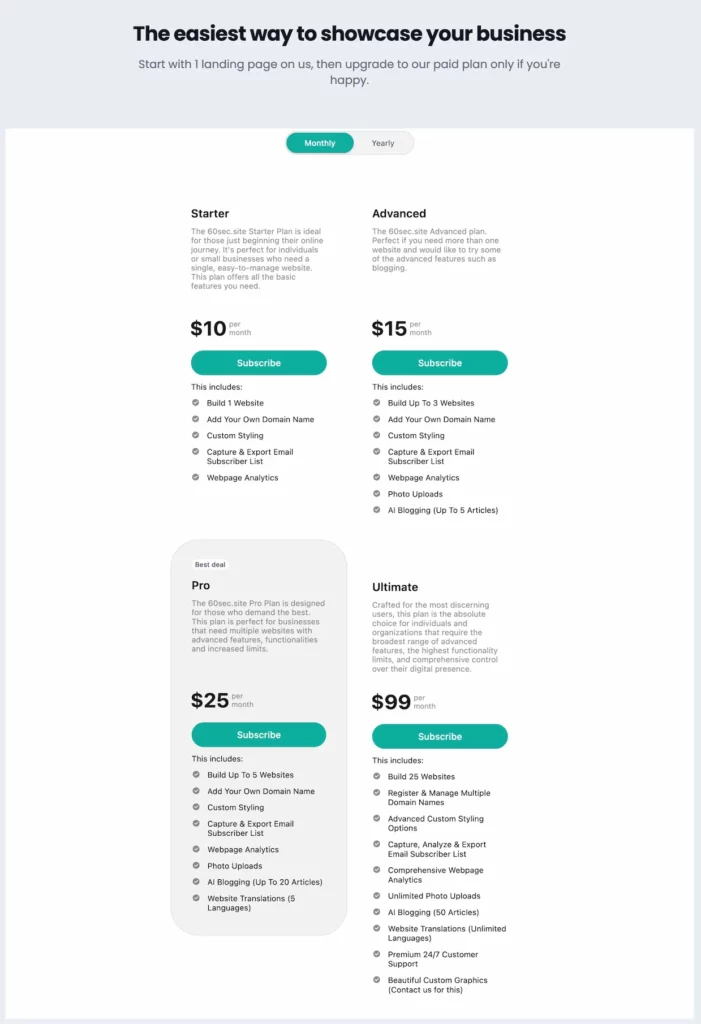 60sec.site.pricing