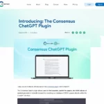 Consensus-ChatGPT access to 200 million research papers 85 consensus.app