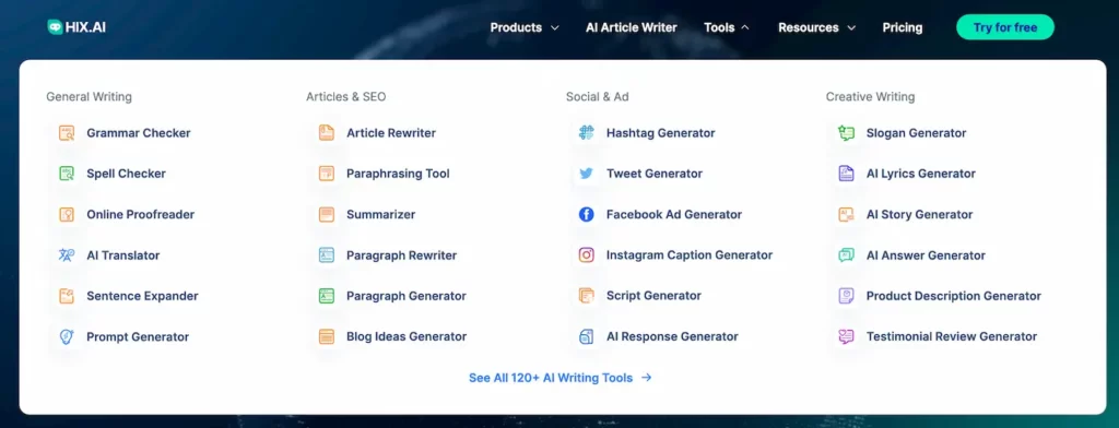 hix.ai.product.features