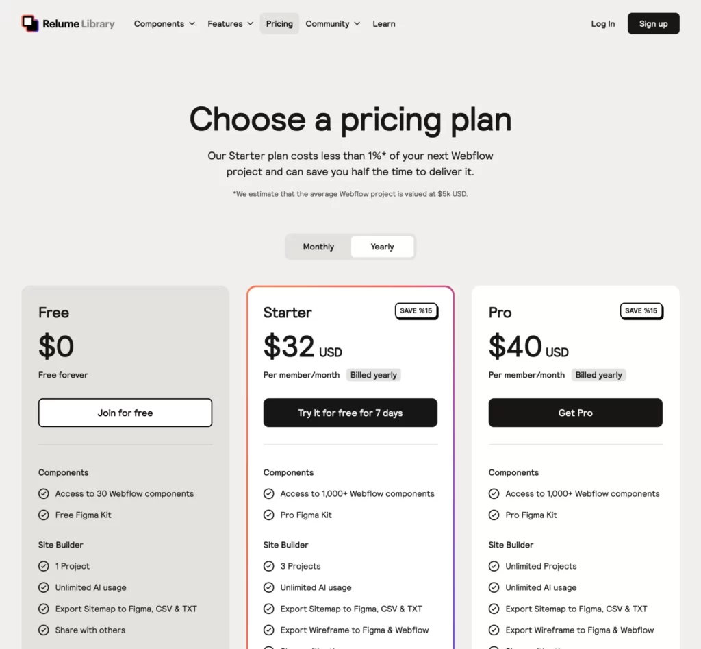library.relume.io.pricing