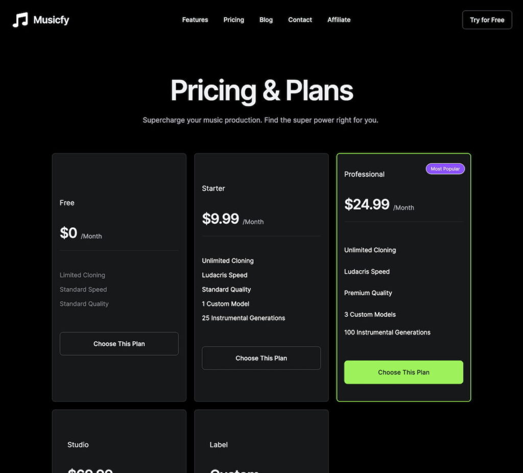 musicfy.lol.pricing