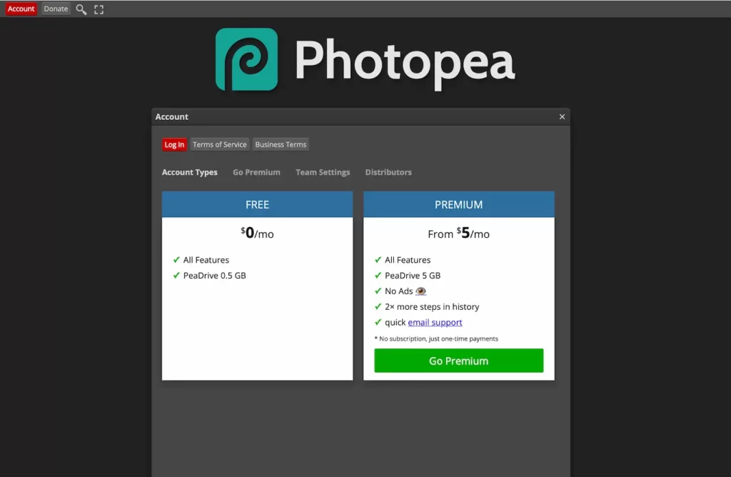 photopea.ai.pricing