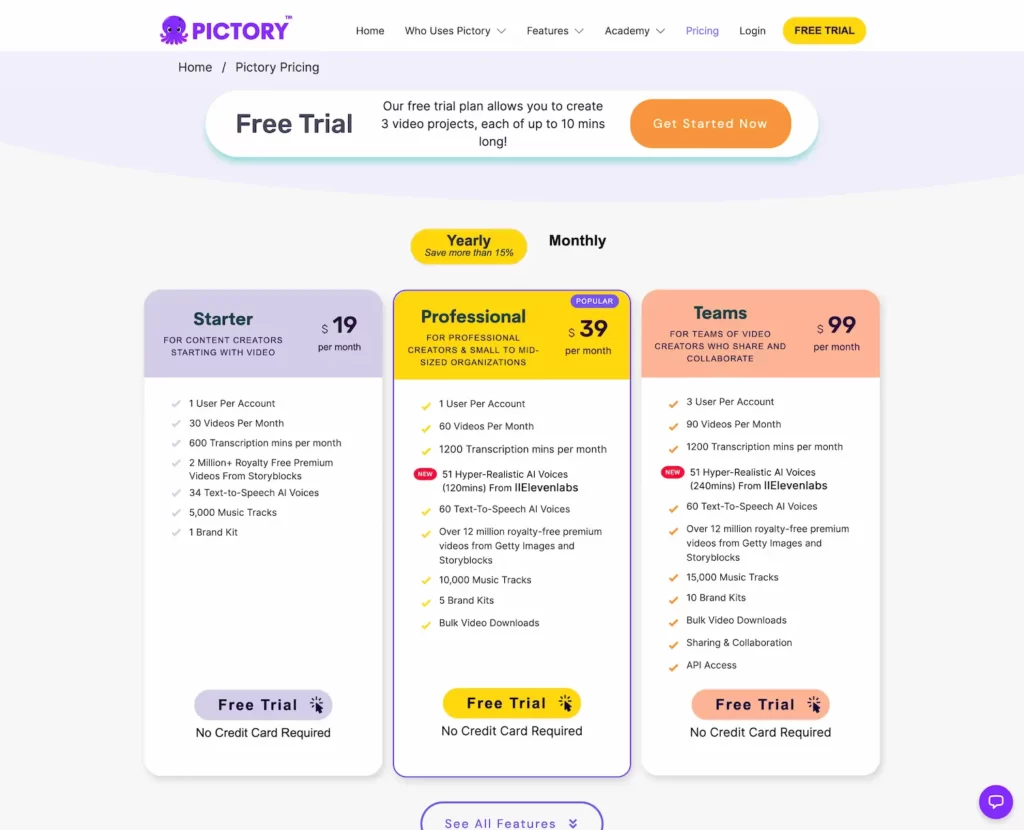 pictory.ai.pricing.plan.2024