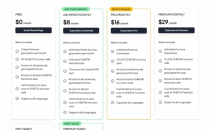 sheetai.app.pricing