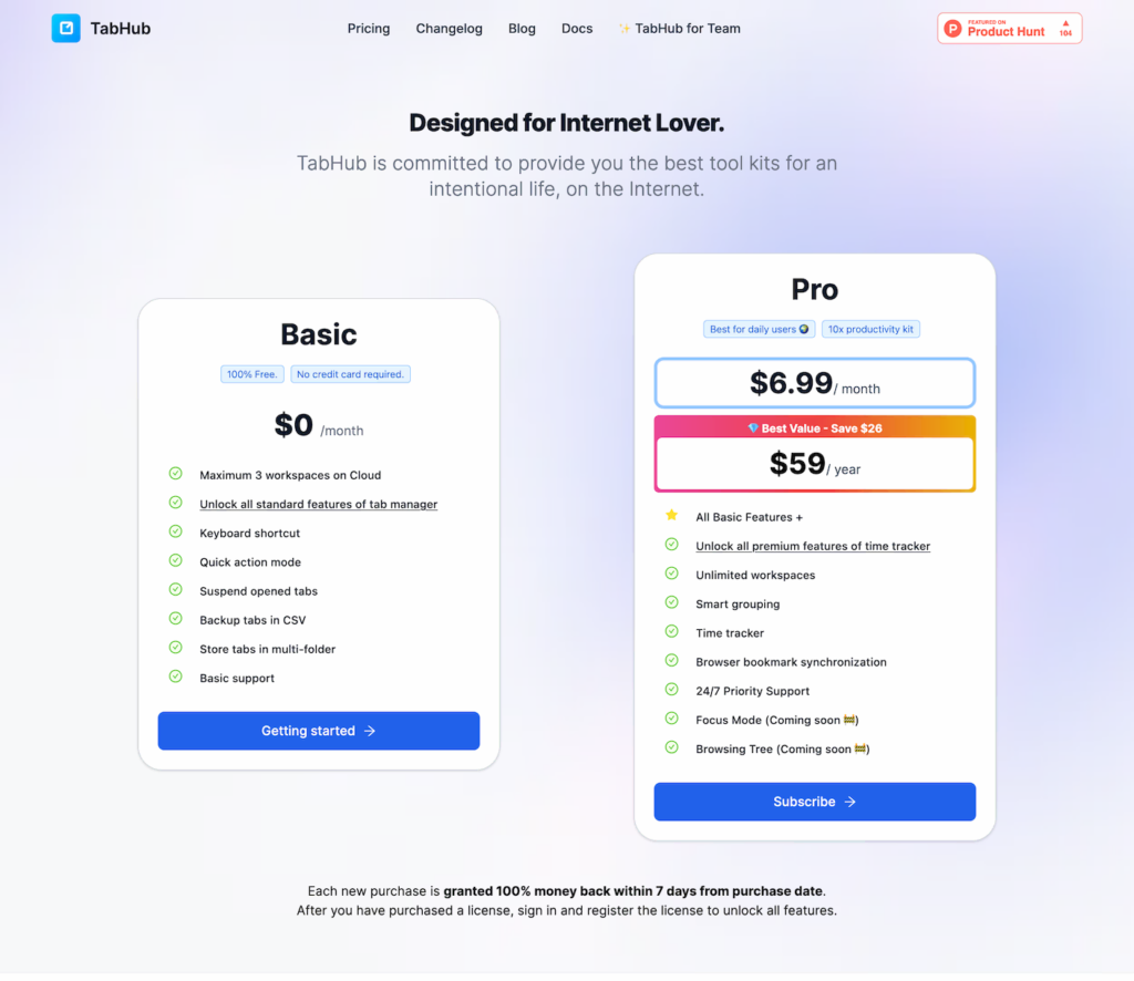 tabhub.io.pricing