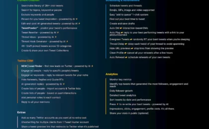 tweethunter.io.features