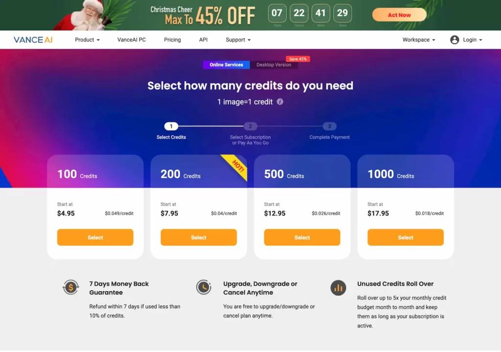 vanceai.com.pricing.plan.2024