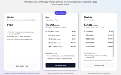 vmake.ai.pricing