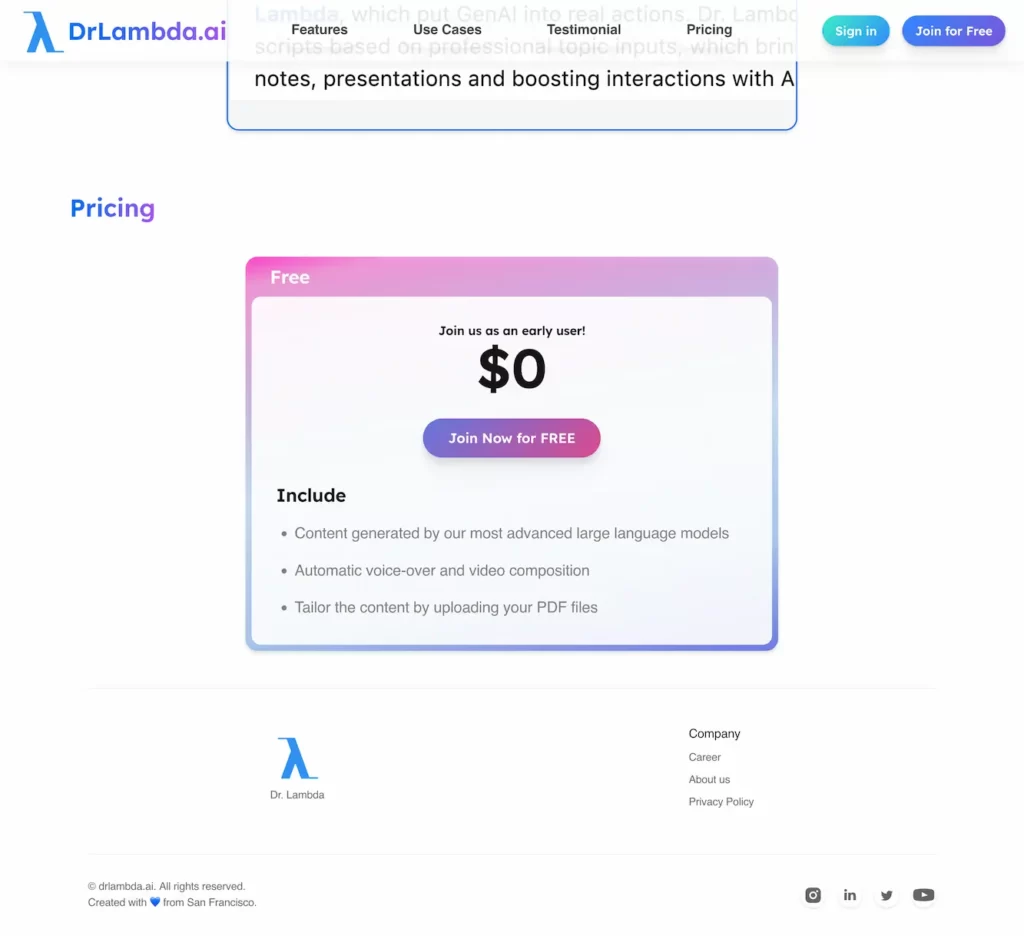 drlambda.ai.pricing