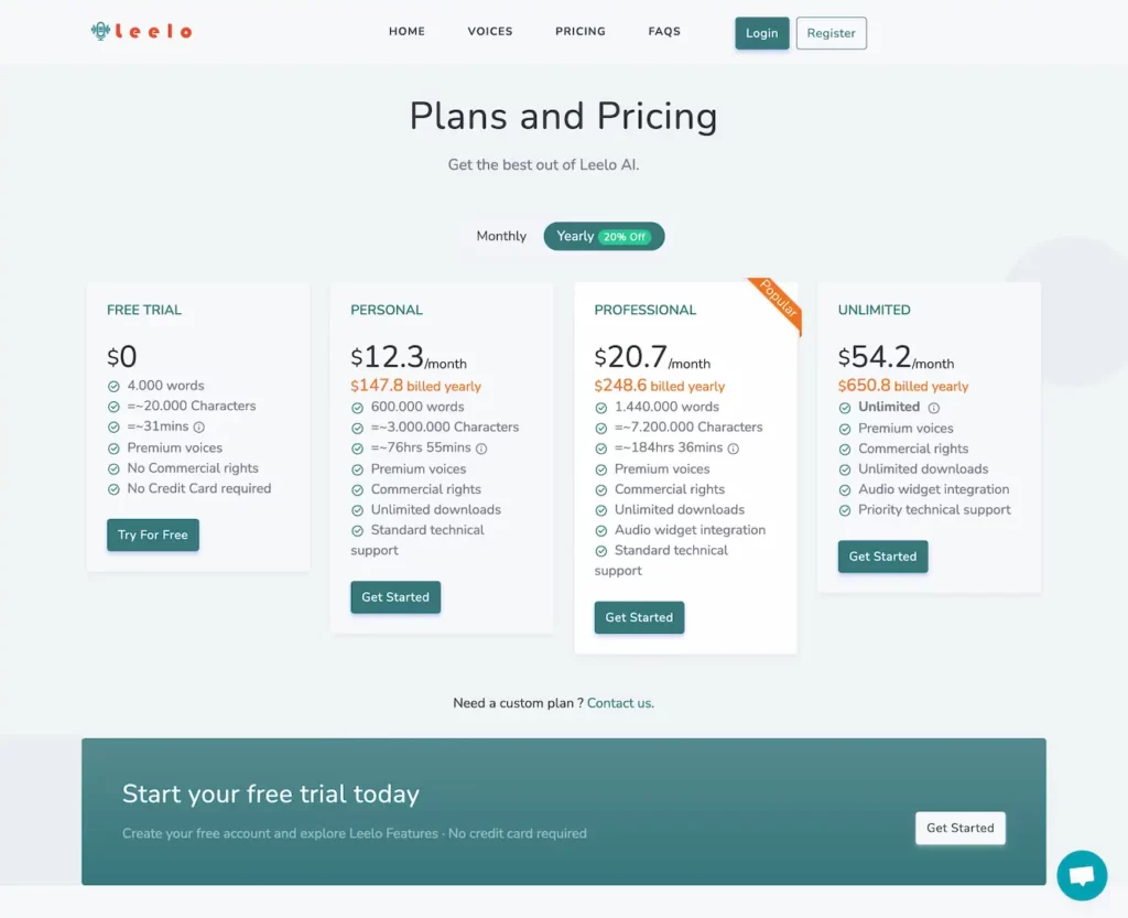 leelo-ai.com.pricing
