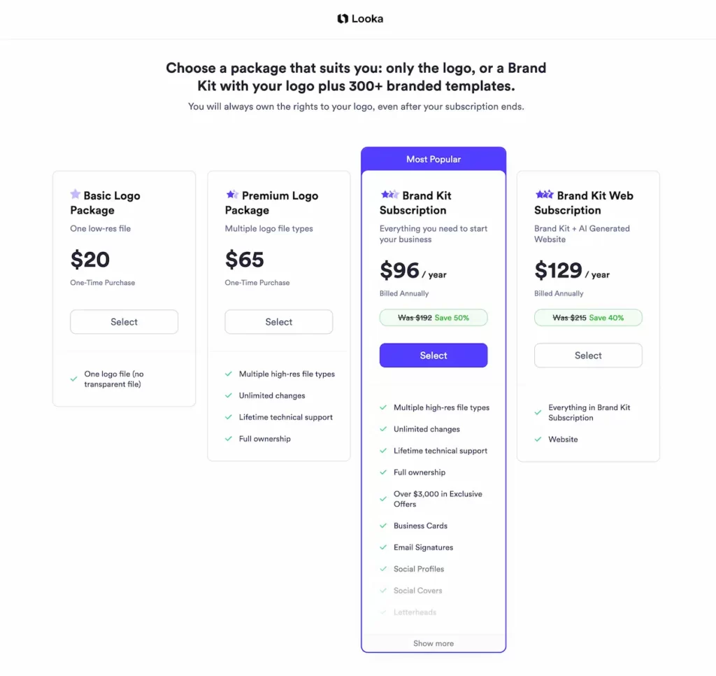looka.com.pricing.plan