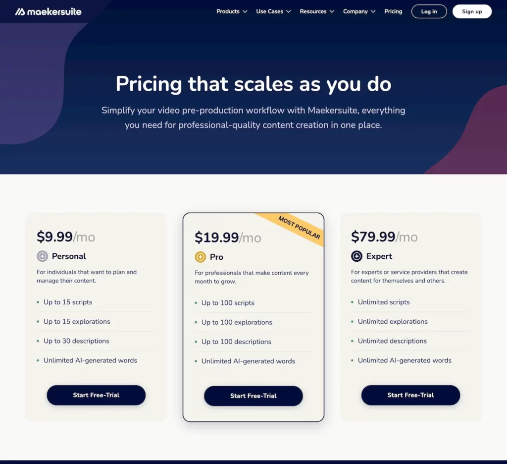 maekersuite.com.pricing