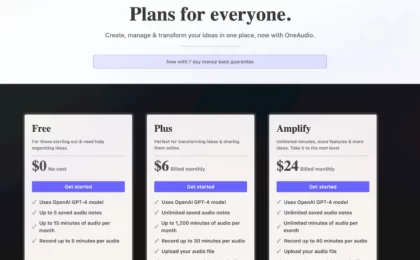 www.oneaudio.ai.pricing