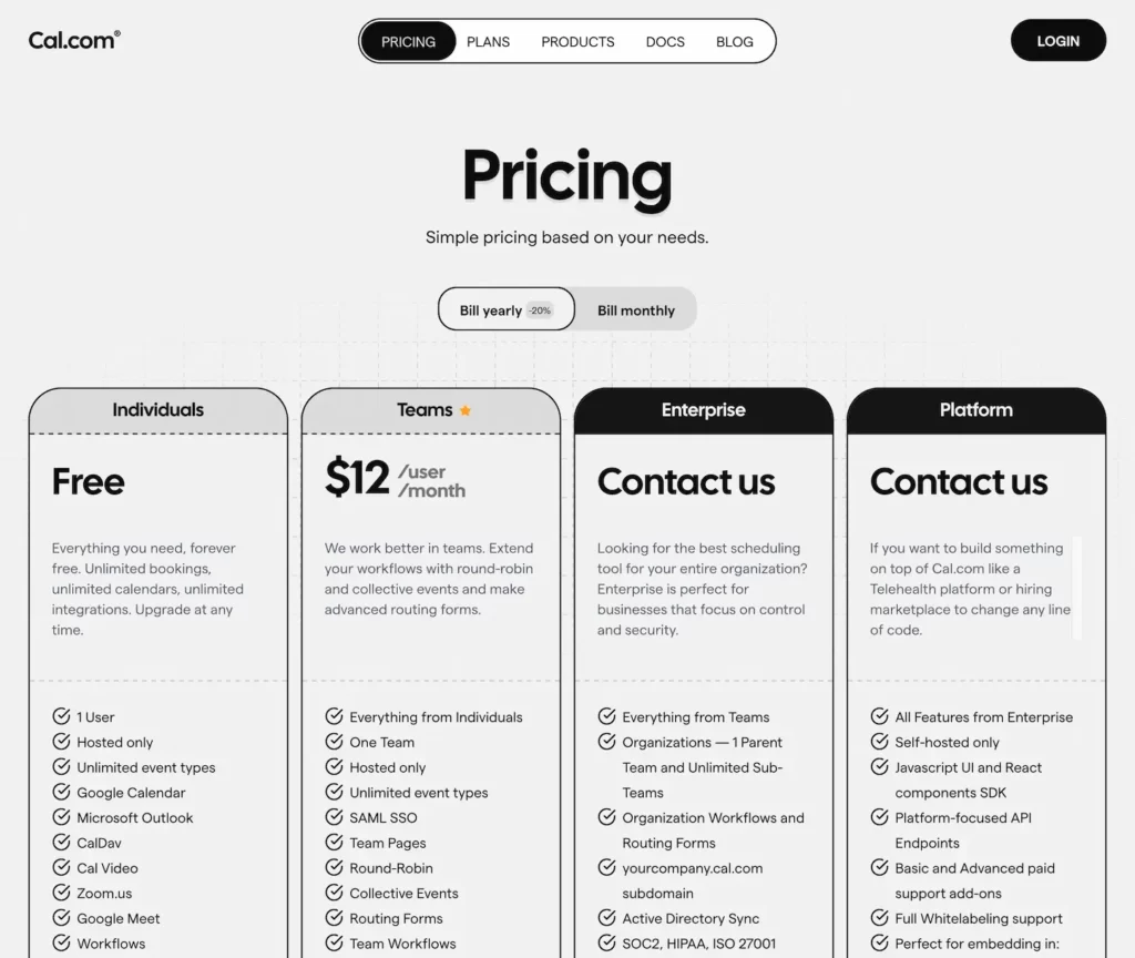cal.com.pricing