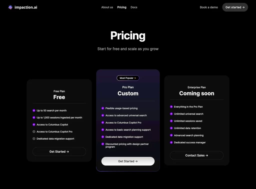 impaction.ai.pricing