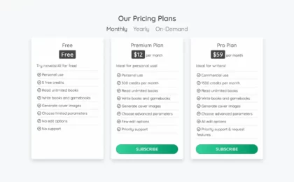 novelistai.com.pricing