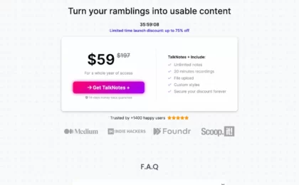 talknotes.io.pricing
