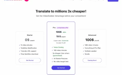 videodubber.ai.pricing