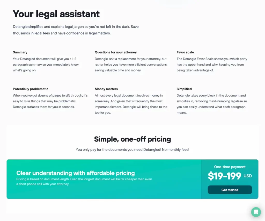 detangle.ai.pricing
